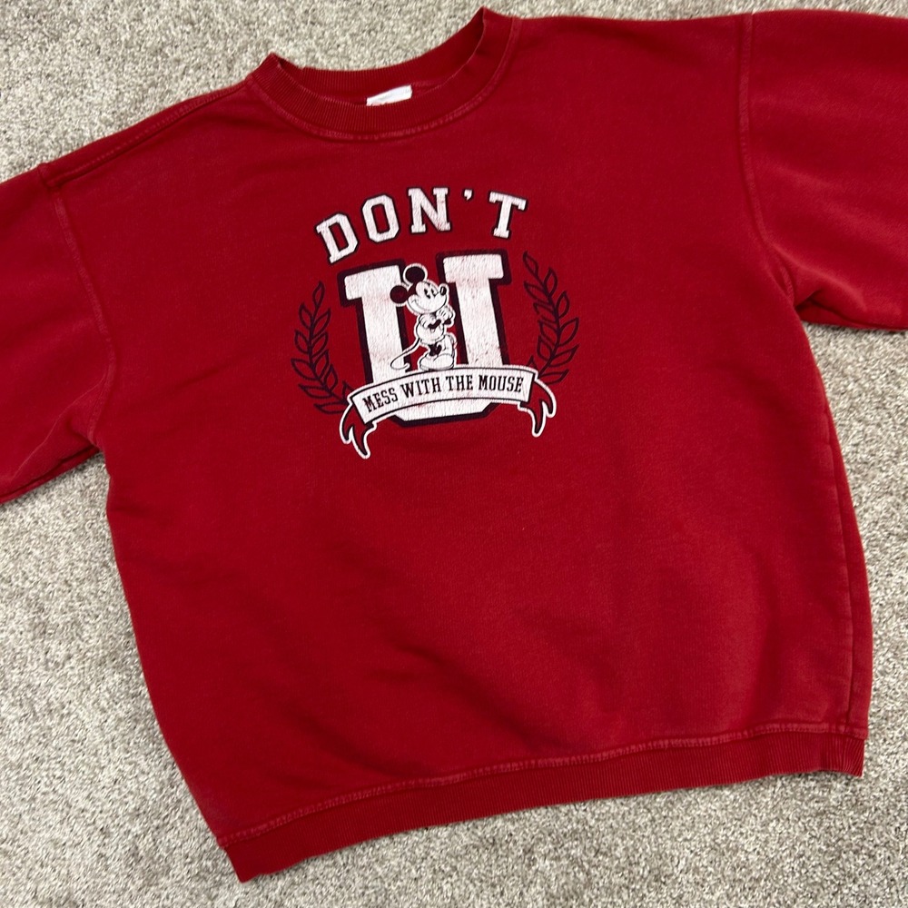 Vintage Disney Don't Mess With The Mouse Sweatshirt Mickey Mouse Size‎ Medium